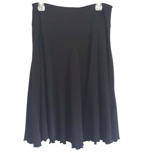 Laura Petites Full Black Midi Skirt size 12